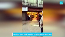 La nieve sorprendió a varias localidades bonaerenses