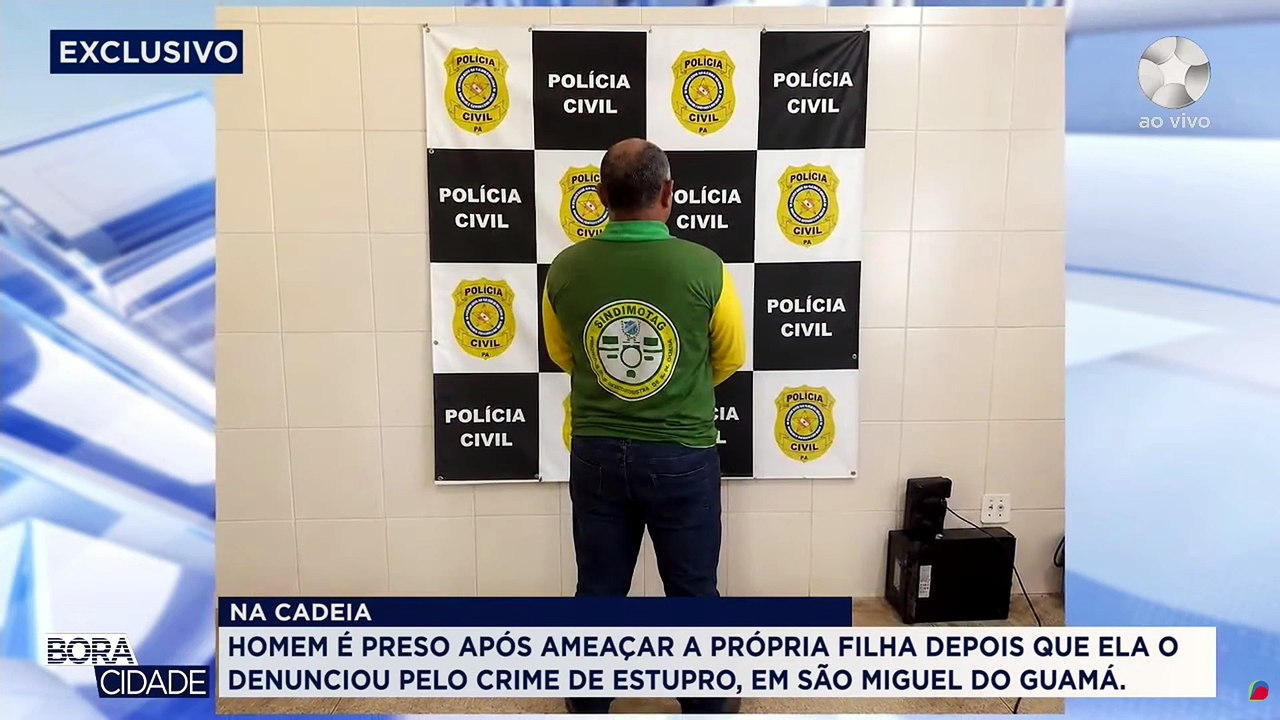 pai foi preso por estupro da filha adolescente  Ele ainda ameaçou a vítima dentro da delegacia