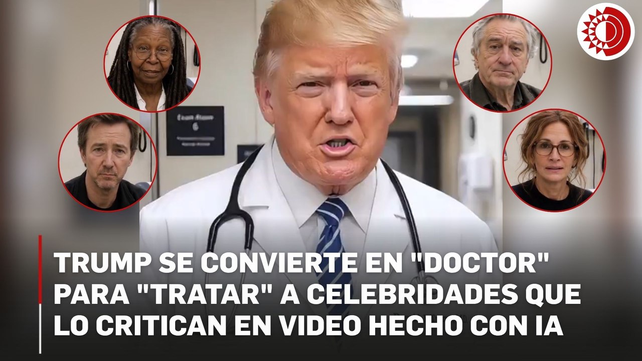 El "Doctor Trump" trata a sus críticos de Hollywood como "enfermos" en un video con IA