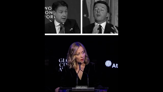 Meloni a New York parla inglese, Fratelli d'Italia posta un video con Renzi e Conte: Differenze sostanziali...