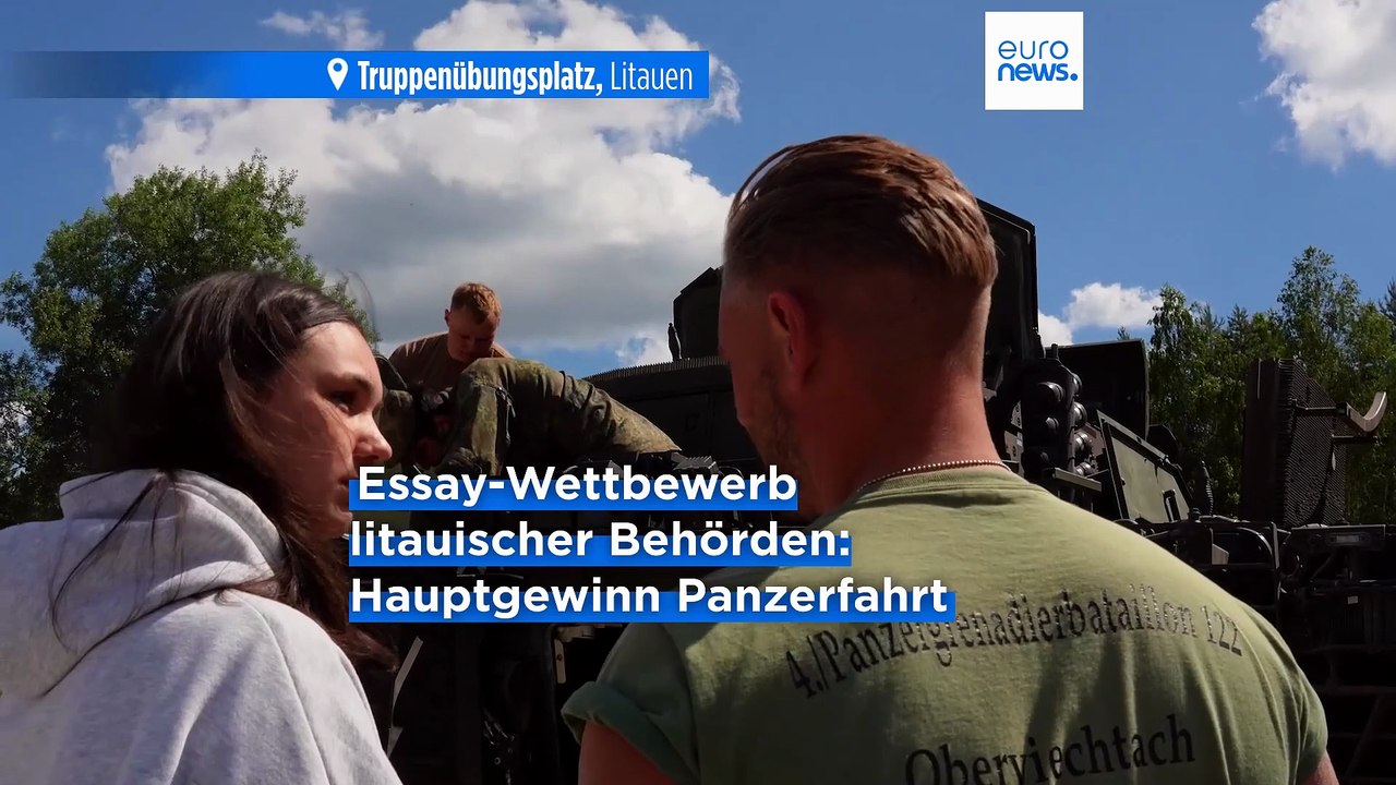 Nato-wettbewerb: litauische schülerin gewinnt panzerfahrt mit der bundeswehr