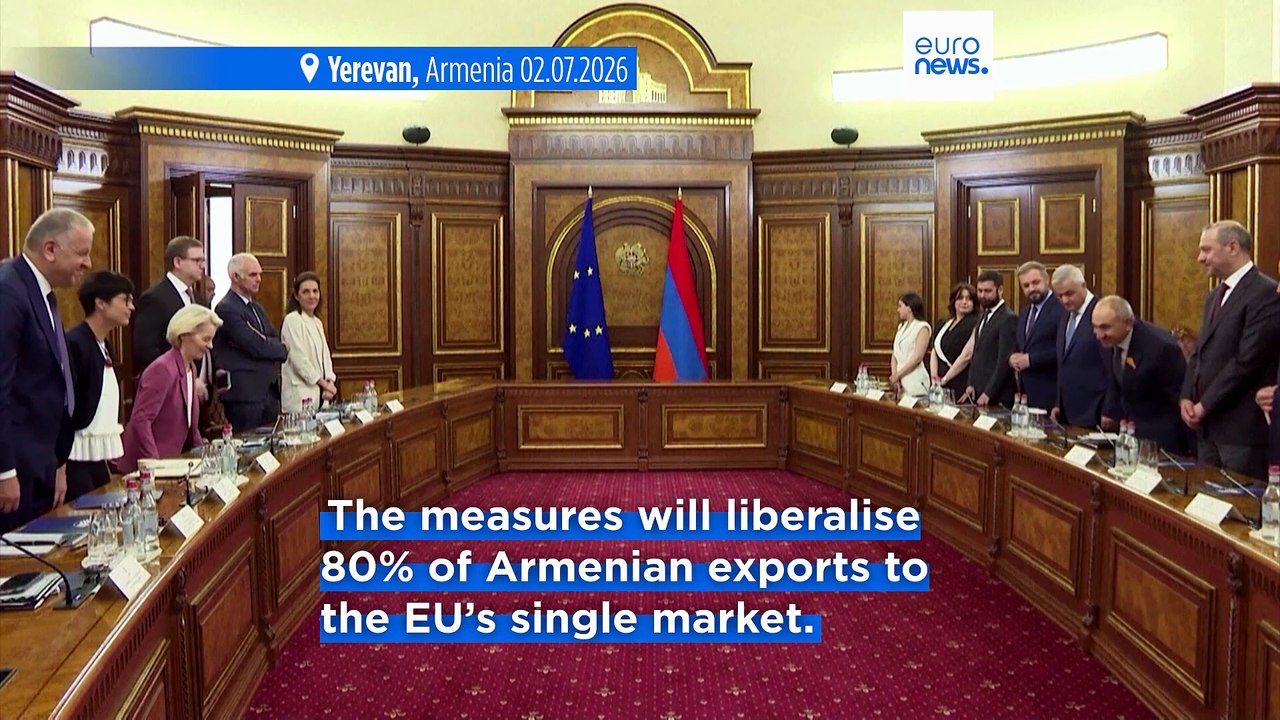 Von der Leyen unveils major EU support initiatives in strategic trip to Armenia