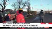 Escape de gas en la autopista
