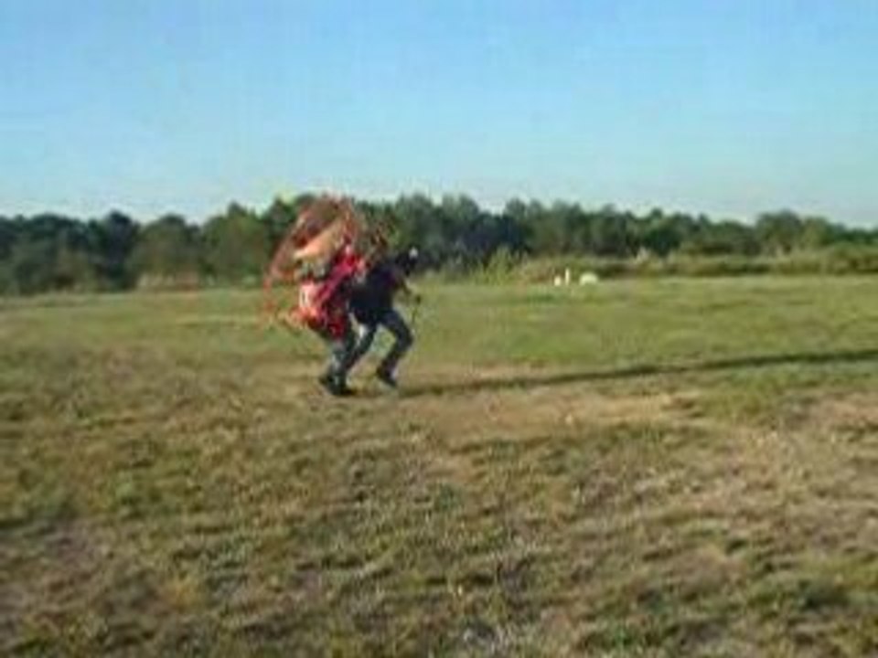 Décollage paramoteur