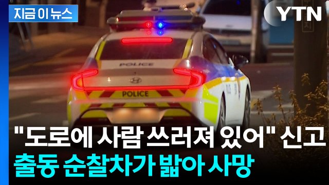 도로에 사람 쓰러졌다 …밟고 지나간 순찰차에 구조대상자 사망 [지금이뉴스] / YTN