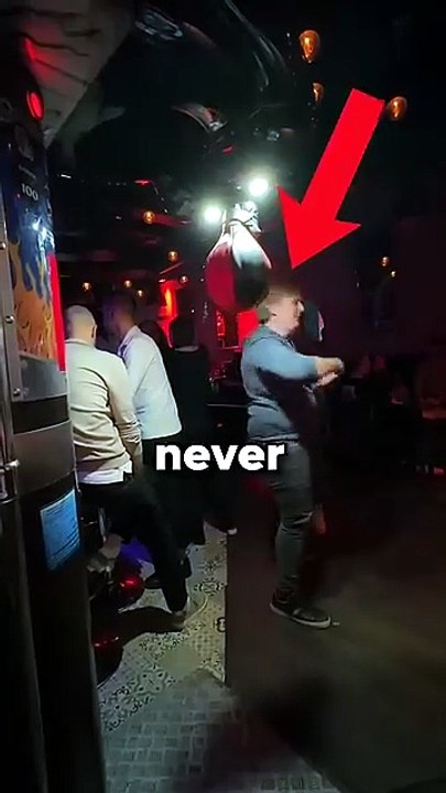 That guy will never go near a punching bag again.