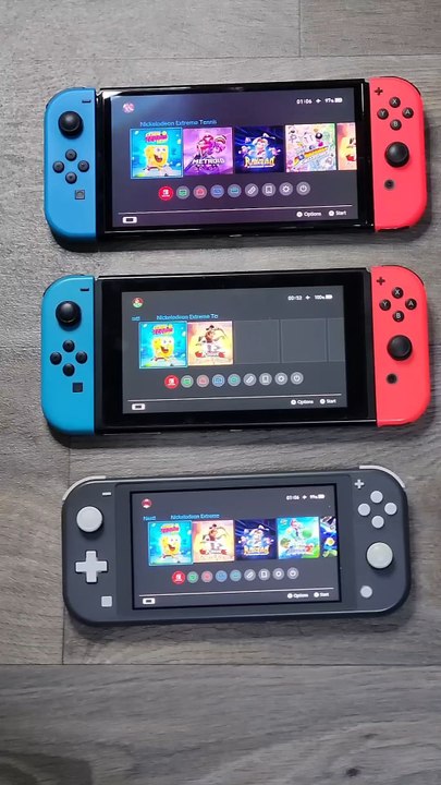 Nickelodeon Extreme Tennis Next Switch Lite Standard vs Oled Speed Test Comparison #switch