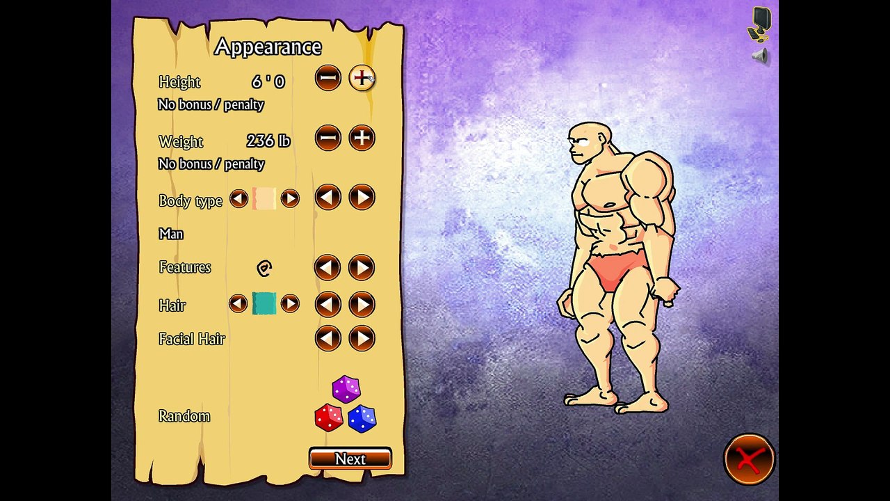 Swords And Sandals Classic Collection - Swords And Sandals 3 - Character Creation
