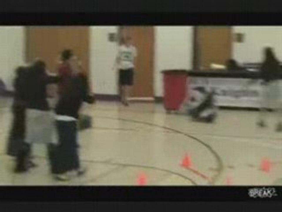 Saran Wrap Teacher Race Faceplant