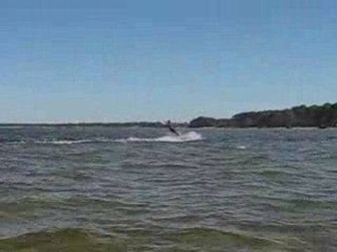 Session kitesurf au lac de Biscarrosse