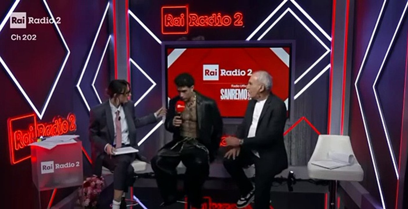 Sanremo 2025, intervista Tony Effe a Radio 2