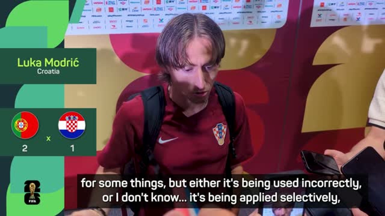 VAR always seems to go against Croatia - Modric after Portugal loss