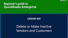 201 - Delete or Make inactive Vendors and Customers