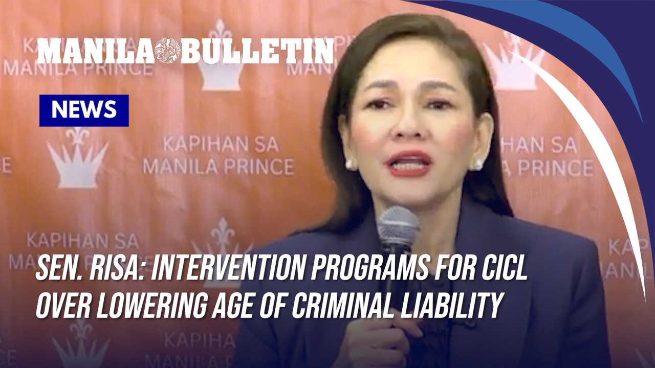 Sen. Risa: Intervention programs for CICL over lowering age of criminal liability