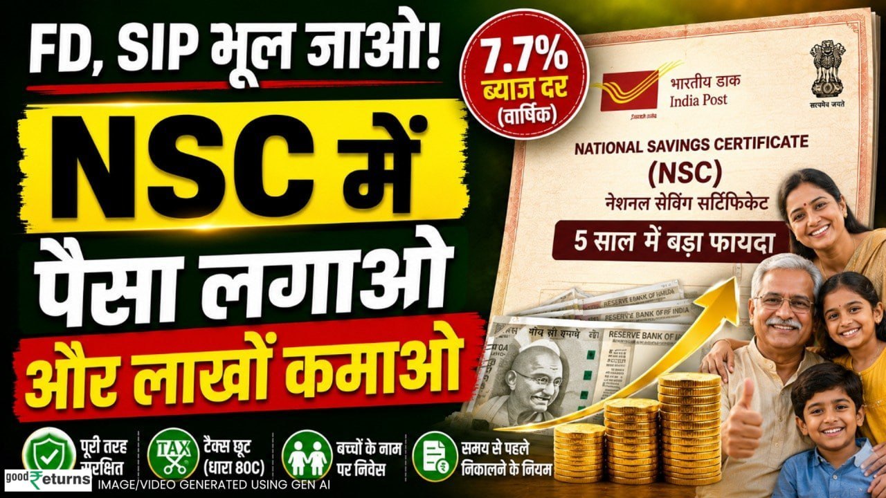 NSC Scheme 2026: ₹11.5 लाख निवेश पर ₹5 लाख से ज्यादा ब्याज! जानिए पूरा हिसाब?