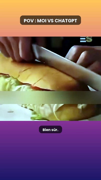 Il a demandé à ChatGPT de couper son sandwich… grave erreur 😭🥪