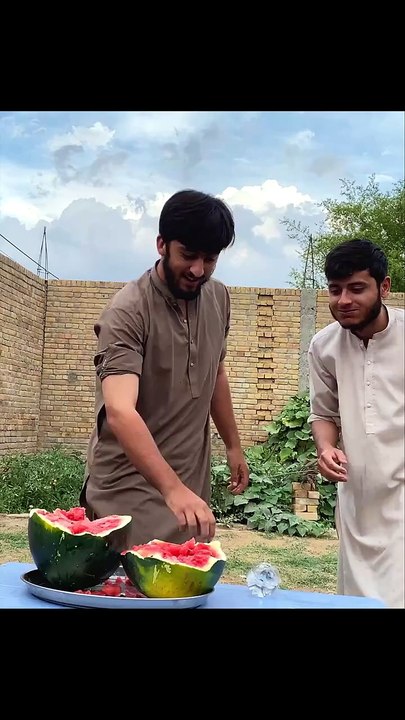 water melon eating challenge🤣🤣 #viral #funny #funnychallenges #shorts #trending #flipchallenge_720p