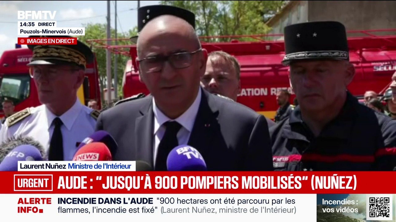 Incendies: "Hier, il y a eu 26 départs de feu en simultané", affirme le ministre de l'Intérieur Laurent Nuñez