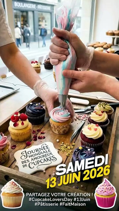 🧁 13 June 2026. Happy Cupcake Lover's Day. What’s your favorite flavor this weekend ? Alerte g.mp4