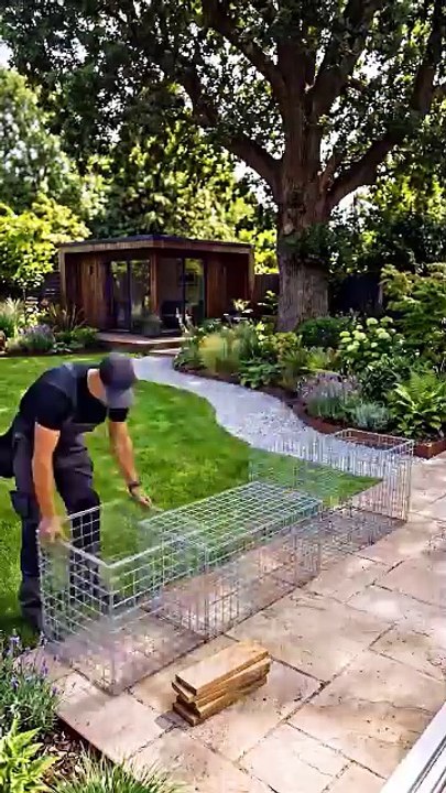 DIY Gabion Bench Planter for a Modern Garden!  Easy & Stylish Build