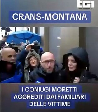 I Moretti aggrediti di familiari delle vittime di Crans Montana