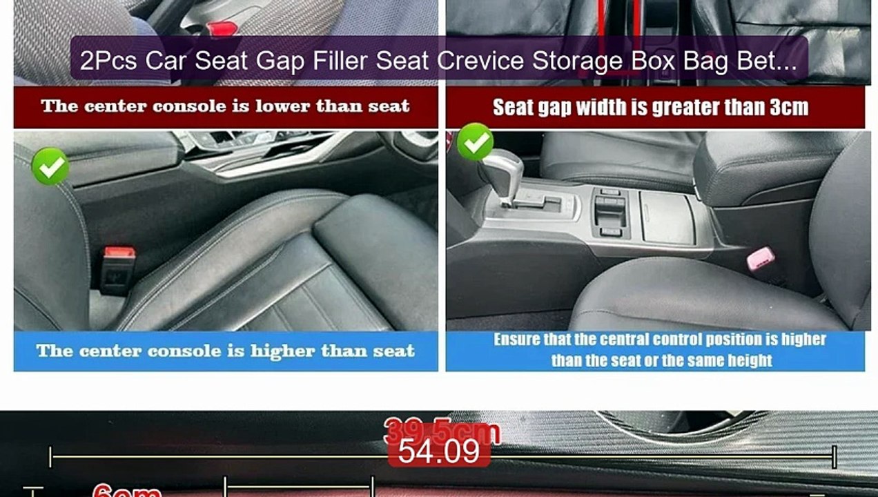 2Pcs Car Seat Gap Filler Seat Crevice Storage Box Bag Between ... -- Hot Deal 2026 | Limited Offer!