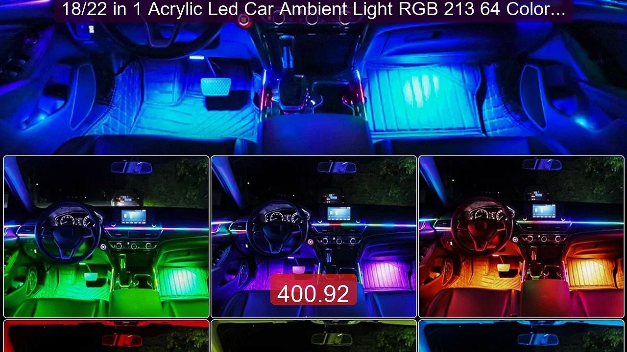 18/22 in 1 Acrylic Led Car Ambient Light RGB 213 64 Color Bluetooth... -- Top Rated 2026 | Buy Now!