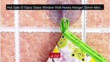 Hot Sale 5/10pcs Glass Window Wall Hooks Hanger 35mm Mini Str... -- Amazing Value 2026 | Must Have!