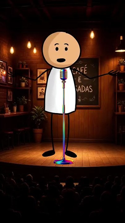 COMEDIA COM STICK MAN