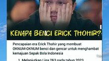 KENAPA BENCI ERICK THOHIR !! PADAHAL SEPAK BOLA INDONESIA MAJU#shorts#eriktohir