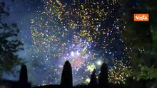 Fuochi d'artificio a Villa Taverna per le celebrazioni dei 250 anni di indipendenza americana