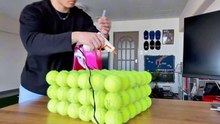 DIY Tennis Ball Cube Table