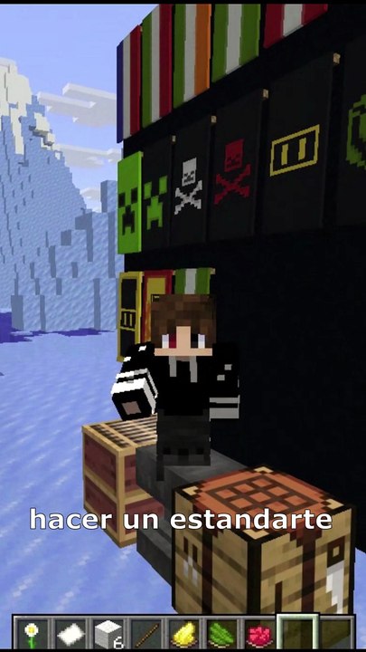 ¿Como hacer la bandera de una flor en Minecraft?