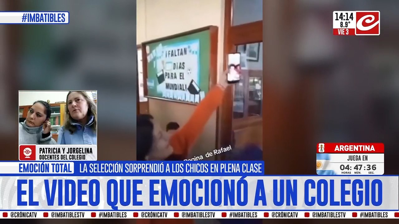 Habló Jorgelina, la maestra que recibió una videollamada sorpresa de Tagliafico
