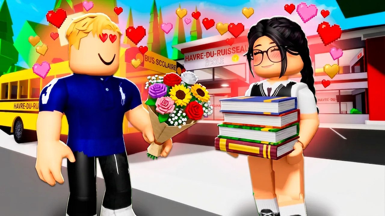 Le gars populaire craque pour la fille intello ! 💘 | Histoires Brookhaven RP | Roblox