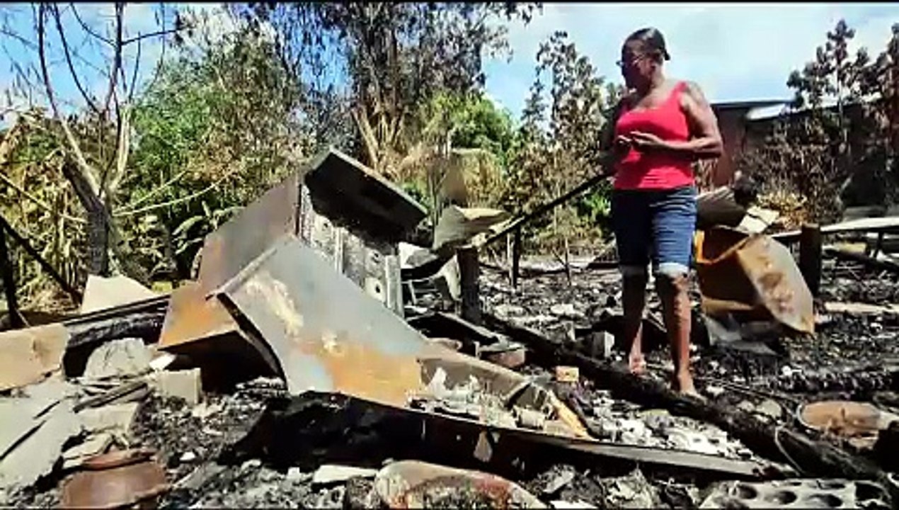 FIRE LEAVES SIX HOMELESS