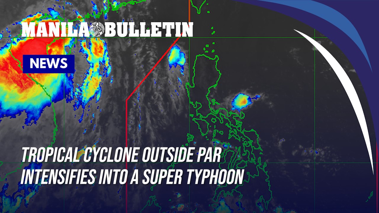 Tropical cyclone outside PAR intensifies into a super typhoon
