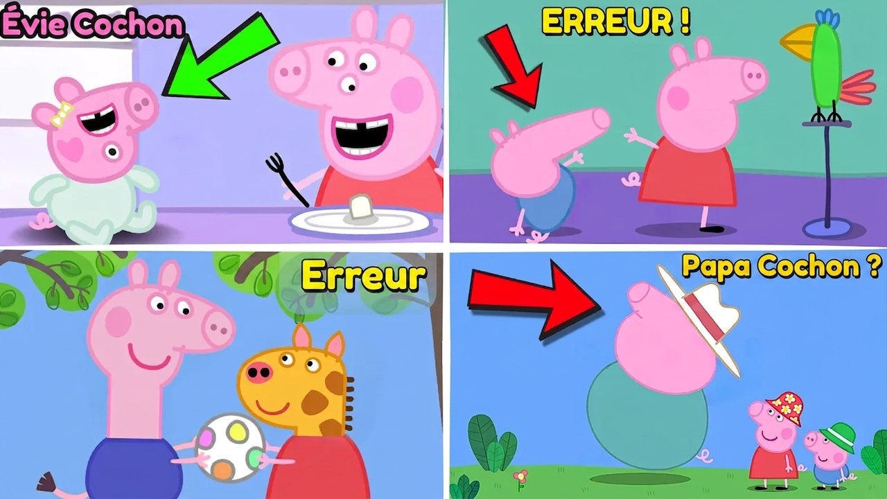 Toutes les bourdes des animateurs de Peppa Pig