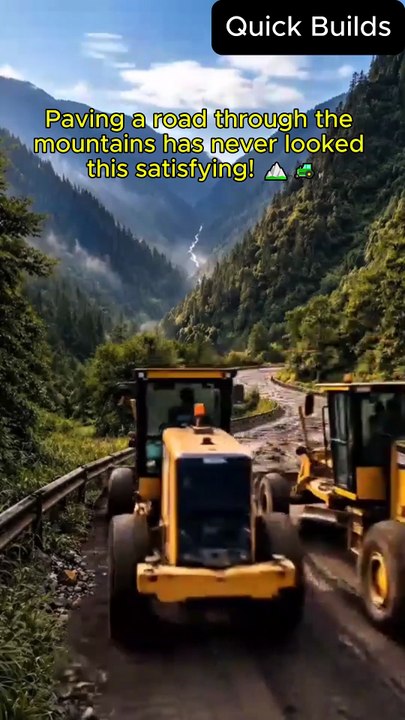 Paving The Ultimate Mountain Highway In Seconds! ⛰️ #shorts #satisfying