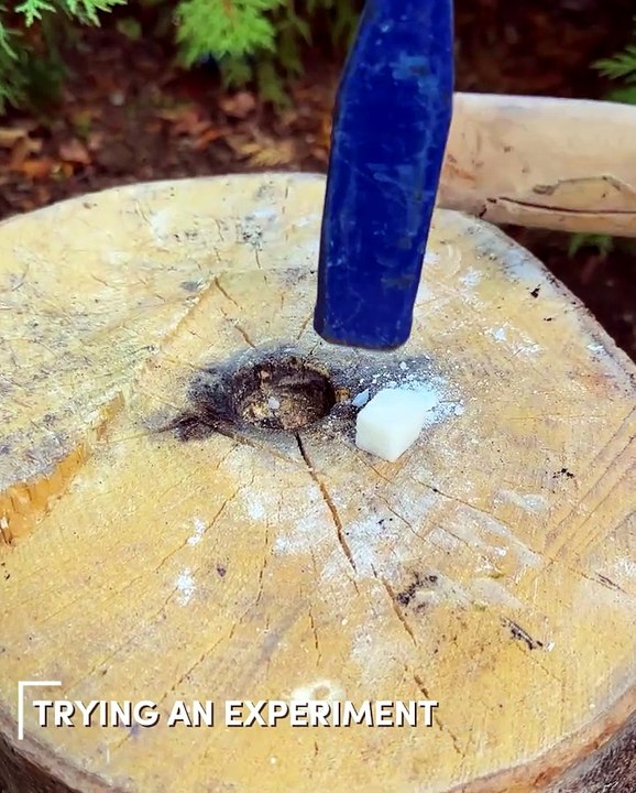 Making a tiny fire using sugar and permanganate🔥
