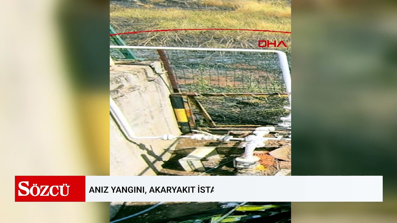 Anız yangını, akaryakıt istasyonuna sıçramadan söndürüldü