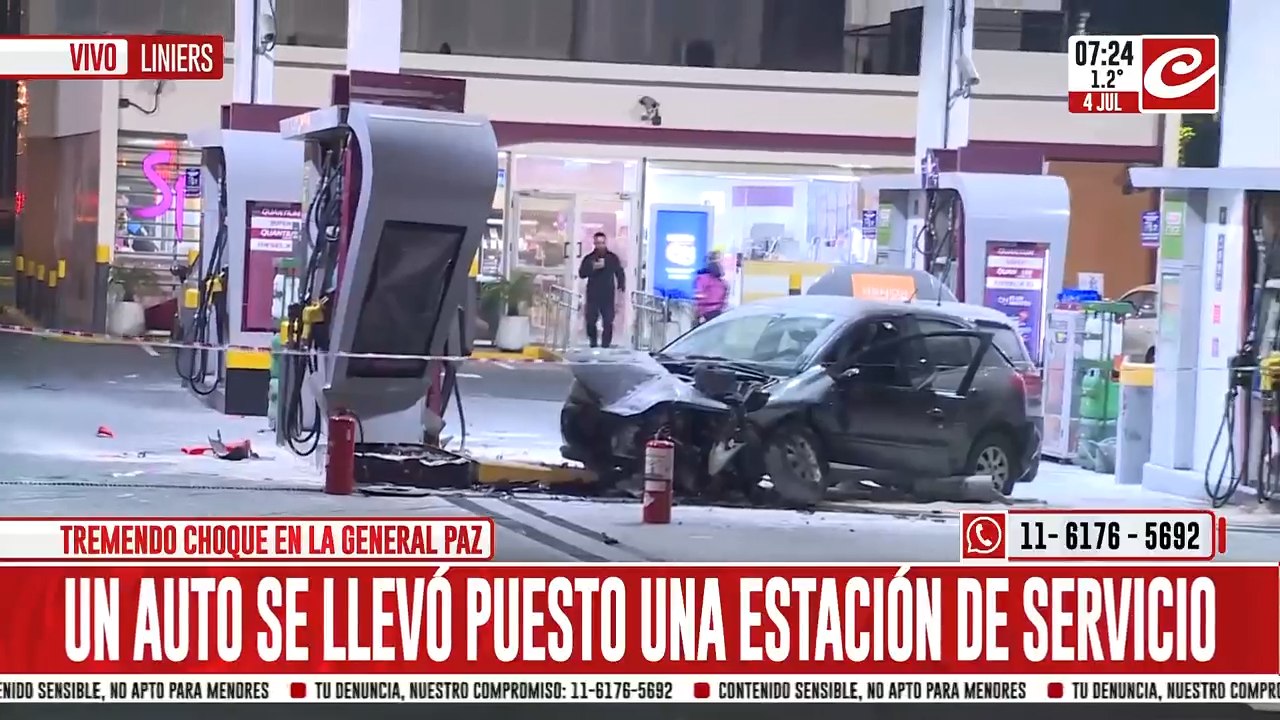 Tremendo choque en la General Paz termina con tres personas heridas
