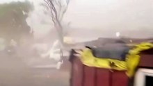 A crazy dust storm hit
