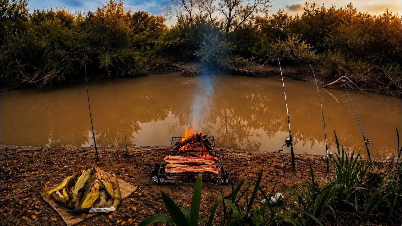FUE UN DESCONTROL ¡Pique tras pique de BAGRES!, PESCA Y COCINA de asado en el Rio Gualeguaychú 🎣🔥