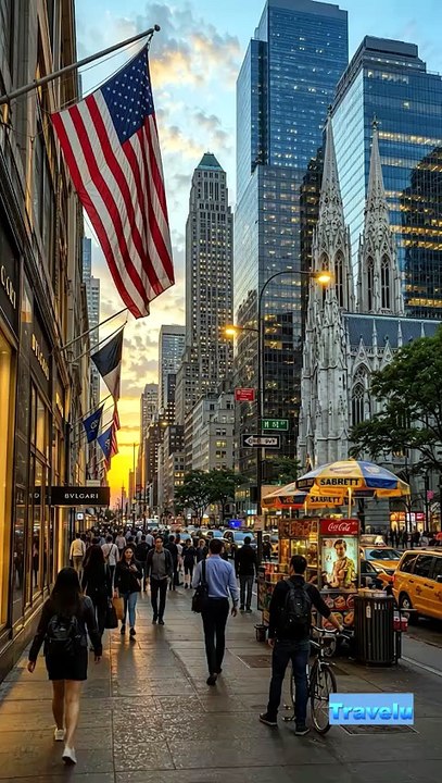 St. Patrick’s Cathedral NYC Walking Tour 🇺🇸 | Fifth Avenue Manhattan Street View in 4K