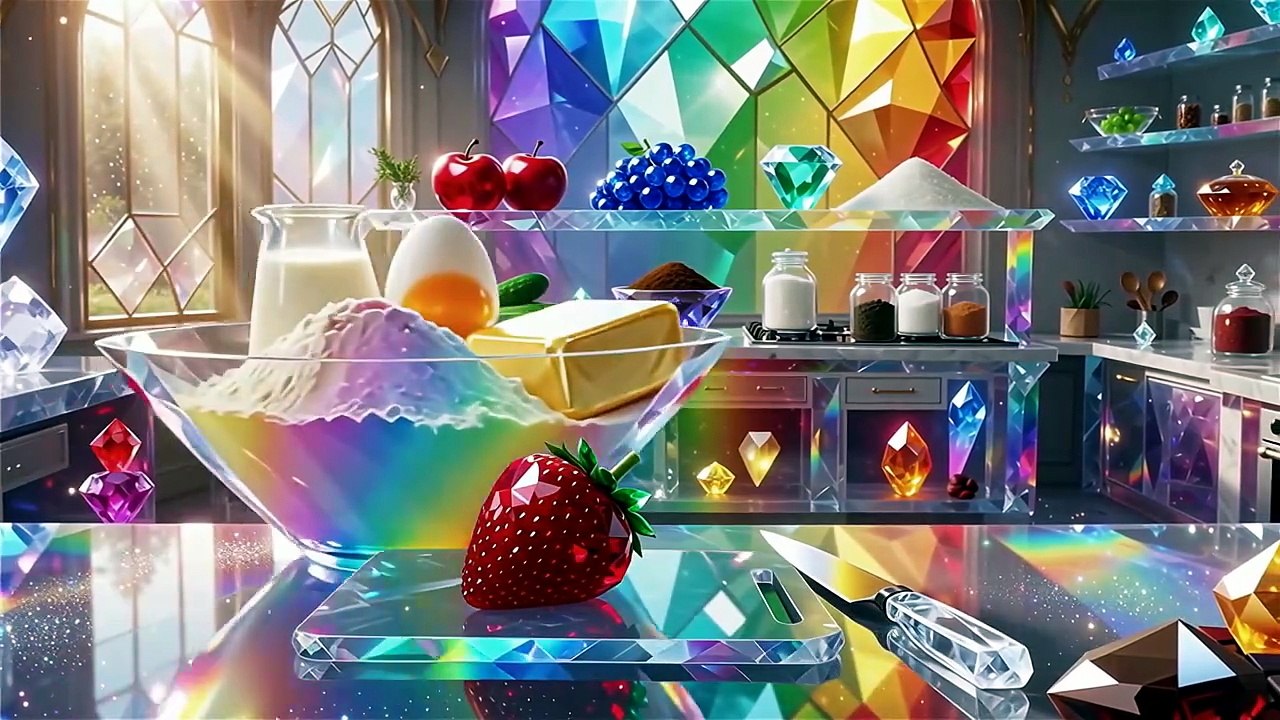 Crystal Fantasy Cooking with Hands ✨💎 | Magical ASMR Crystal Food