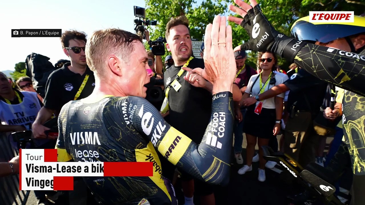 Visma-Lease a bike remporte la première étape du Tour de France, Vingegaard premier maillot jaune - Tour de France