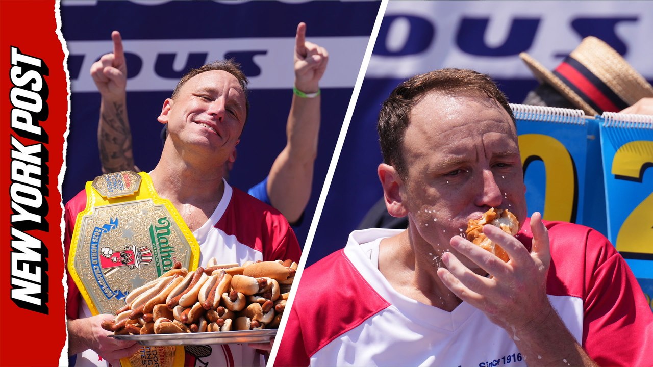 Joey Chestnut wins 4th of July Nathan's Hot Dog Eating Contest for unrivaled 18th time