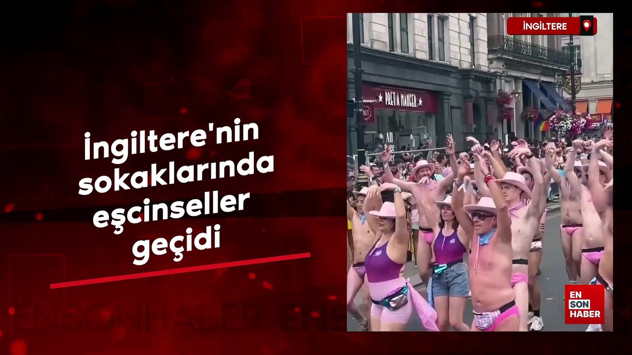 İngiltere'nin sokaklarında eşcinseller geçidi
