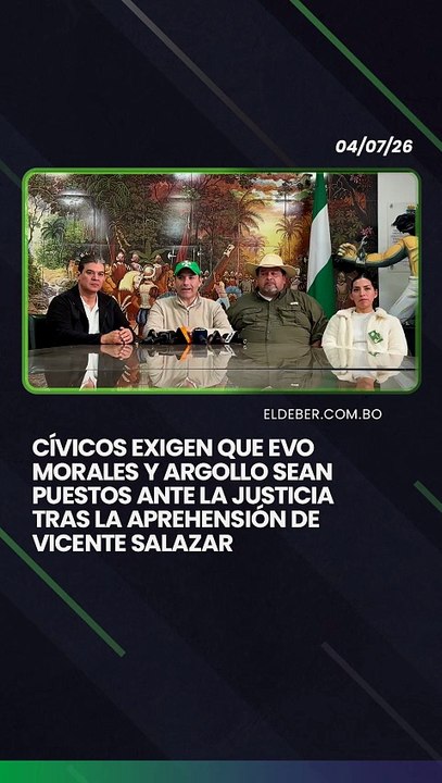 Los cívicos pidieron que la investigación alcance a todos los involucrados y exigieron que Evo Morales y Mario Argollo sean puestos ante la Justicia.